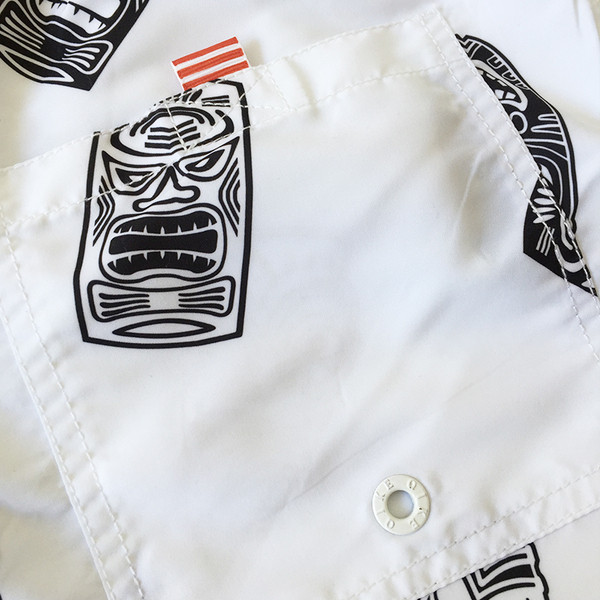 Pantaloni scurți casual barbatesti cu cravate si elastic potriviti pentru plaja