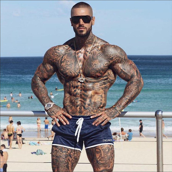 Sport férfi rövidnadrág elasztikus derékkal, több színben