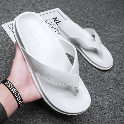 Papuci casual pentru bărbați în alb și negru