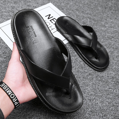 Papuci casual pentru bărbați în alb și negru