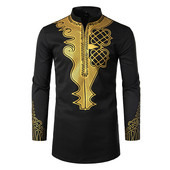 Cămașă elegantă pentru bărbați, cu mâneci lungi, cu aplicație în alb și negru