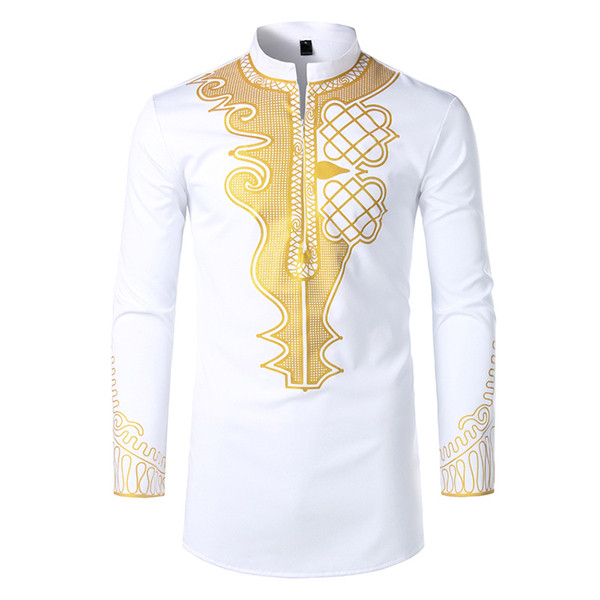 Cămașă elegantă pentru bărbați, cu mâneci lungi, cu aplicație în alb și negru