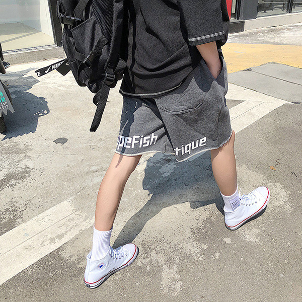 Pantaloni scurți casual pentru bărbați, cu buzunar și inscripții