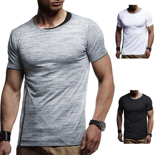 Tricou bărbătesc cu mâneci scurte în trei culori