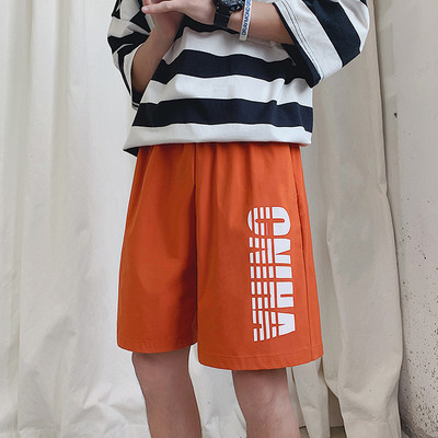 Pantaloni casual pentru bărbați cu inscripție - în mai multe culori