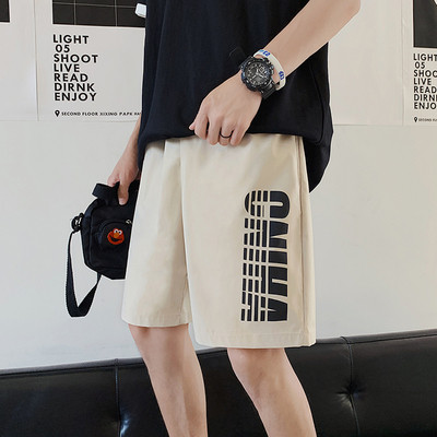 Pantaloni casual pentru bărbați cu inscripție - în mai multe culori