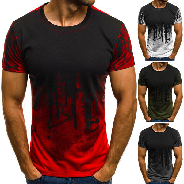 Tricou barbatesc cu culori irizate de mai multe modele