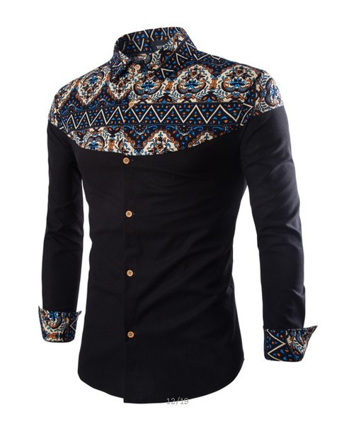 Cămașă elegantă pentru bărbați în trei culori cu model