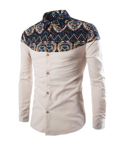 Cămașă elegantă pentru bărbați în trei culori cu model