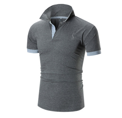 Мъжка тениска с яка и къс ръкав различни цветове