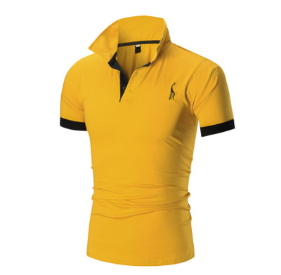 Мъжка тениска с яка и къс ръкав различни цветове