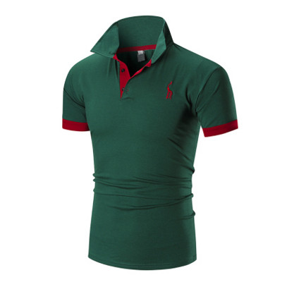 Мъжка тениска с яка и къс ръкав различни цветове