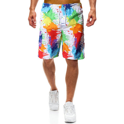Цветни мъжки къси плажни шорти 