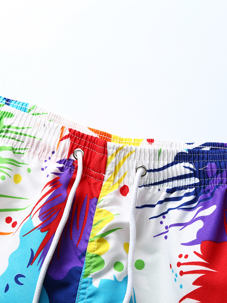Pantaloni scurti de plajă colorați pentru bărbați