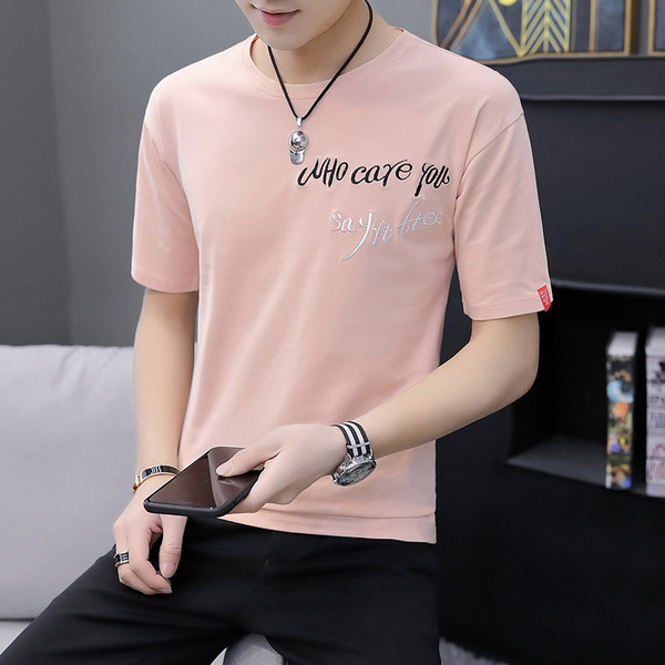 Tricou casual barbatesc in trei culori cu broderie