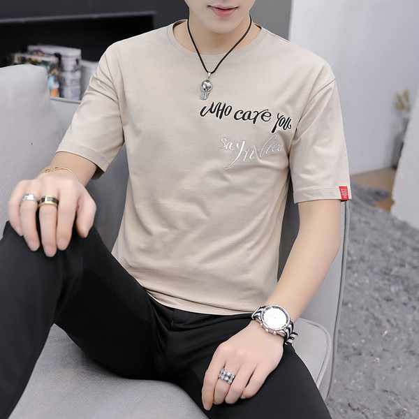 Tricou casual barbatesc in trei culori cu broderie