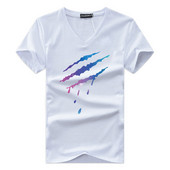 Tricou casual barbatesc cu aplicatie in mai multe culori