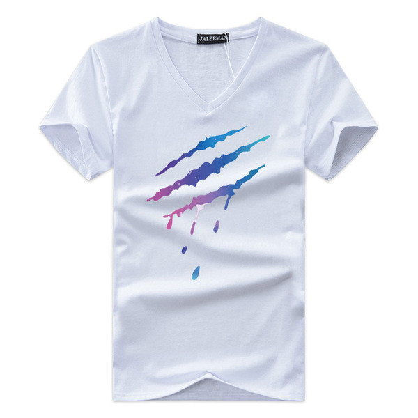 Tricou casual barbatesc cu aplicatie in mai multe culori