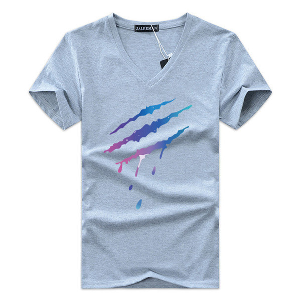 Tricou casual barbatesc cu aplicatie in mai multe culori