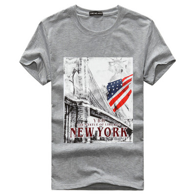 Tricou barbatesc cu aplicatie in mai multe culori