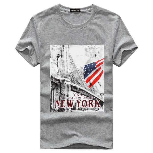 Tricou barbatesc cu aplicatie in mai multe culori