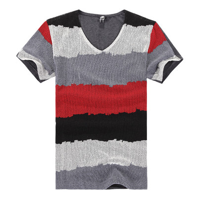 Мъжка шарена тениска с къс ръкав три модела