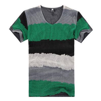 Мъжка шарена тениска с къс ръкав три модела