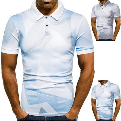 tricou barbatesc cu maneca scurta cu guler clasic si nasturi in doua culori