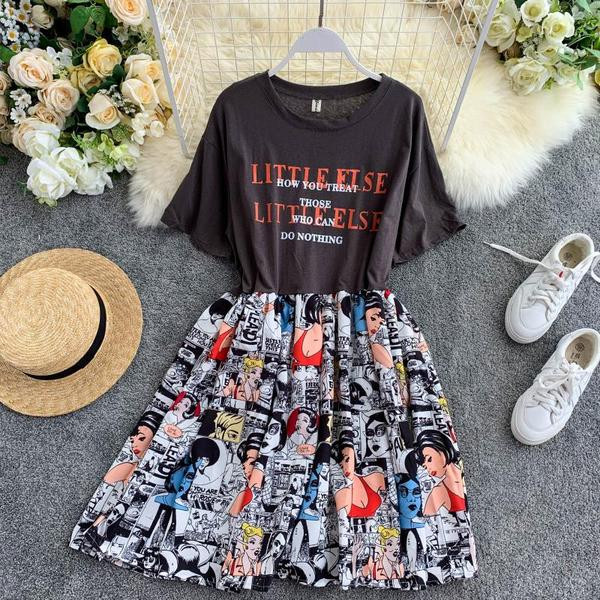 Rochie casual de dama cu maneci scurte in trei culori si aplicatie