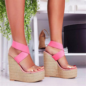 Sandale moderne de damă cu platformă în roz și negru
