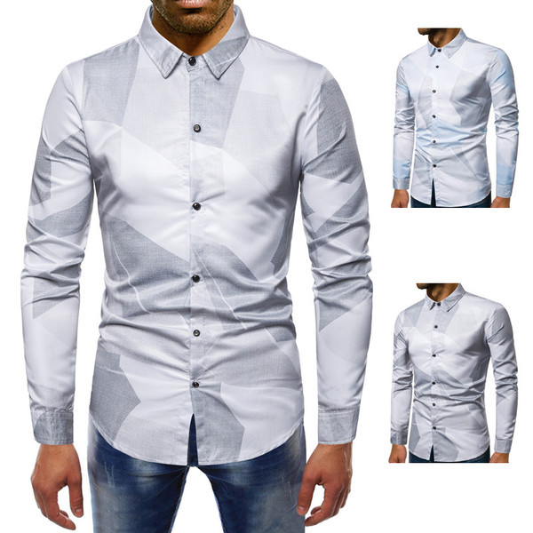 Cămașă elegantă pentru bărbați cu model în două culori