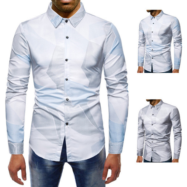 Cămașă elegantă pentru bărbați cu model în două culori