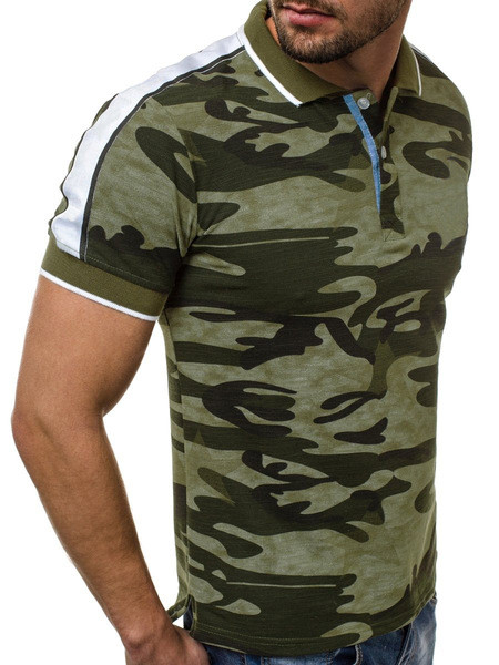 Bluză bărbătească cu model de camuflaj în trei culori