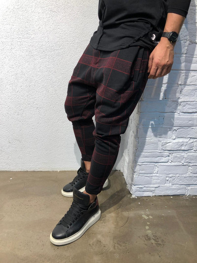 Pantaloni barbati in carouri in trei culori