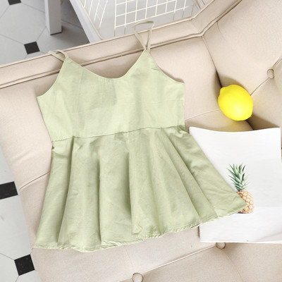 Maieu casual de dama cu panglica si bretele subtiri