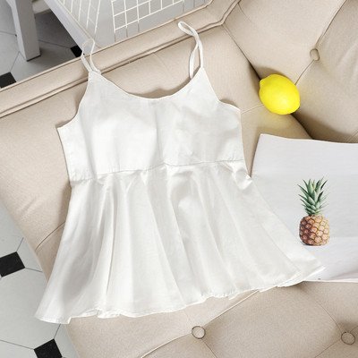 Maieu casual de dama cu panglica si bretele subtiri