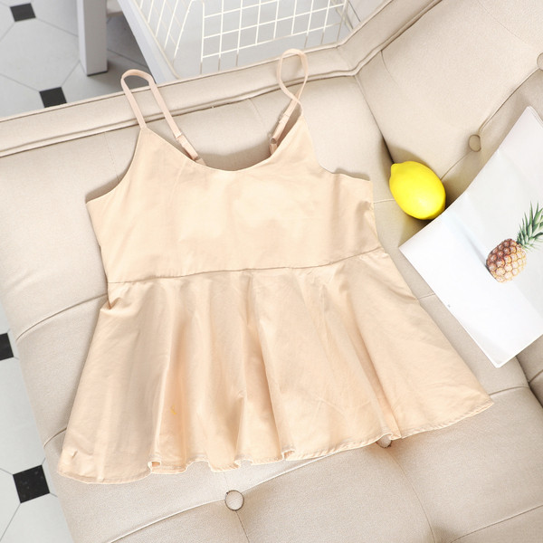 Maieu casual de dama cu panglica si bretele subtiri