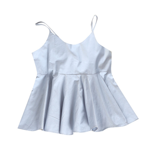 Maieu casual de dama cu panglica si bretele subtiri