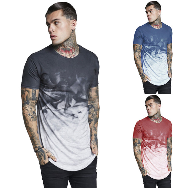 Мъжка тениска с къс ръкав и О-образно деколте в няколко цвята