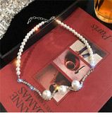 Colier elegant de dama de culoare auriu si argintiu