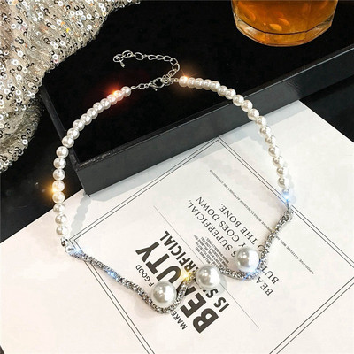 Colier elegant de dama de culoare auriu si argintiu