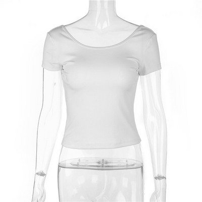 Tricou scurt de damă cu spatele gol