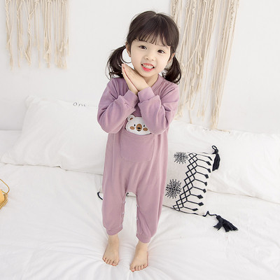 Pijamale pentru fete pentru copii in doua culori cu buzunar