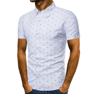 Cămașă modernă pentru bărbați cu mâneci scurte în trei culori