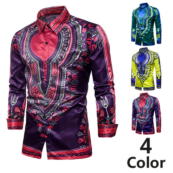 Cămașă pentru bărbați cu model în patru culori