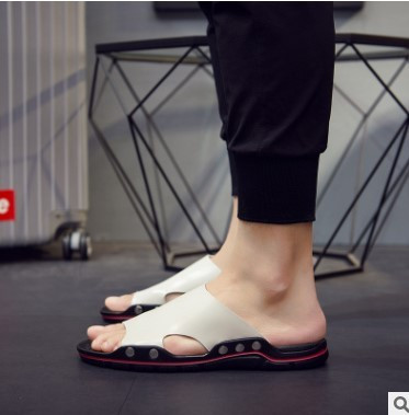 Papuci casual barbatesti cu talpa plate potriviti pentru plaja