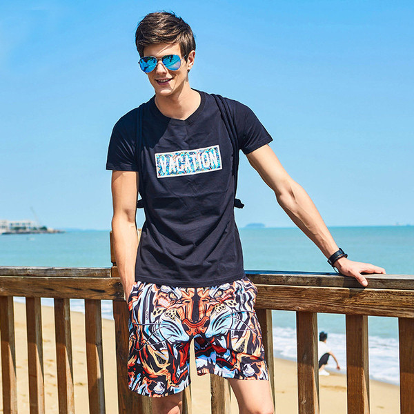 Pantaloni scurți de plajă colorați pentru bărbați