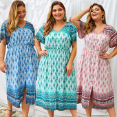 Ежедневна дамска рокля подходяща за плаж в три цвята