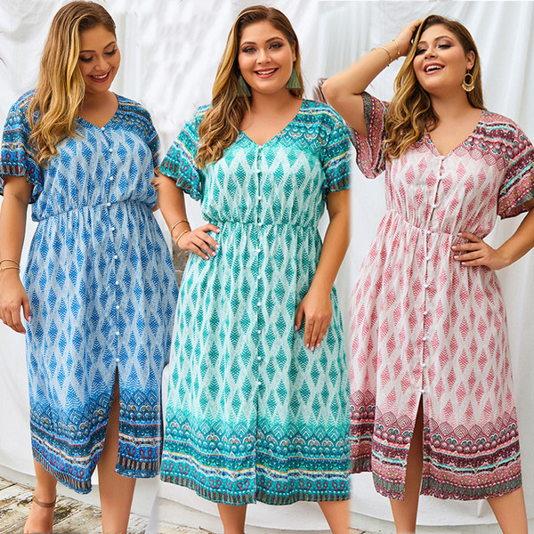 Ежедневна дамска рокля подходяща за плаж в три цвята 