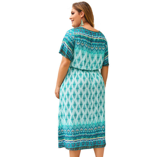 Ежедневна дамска рокля подходяща за плаж в три цвята 